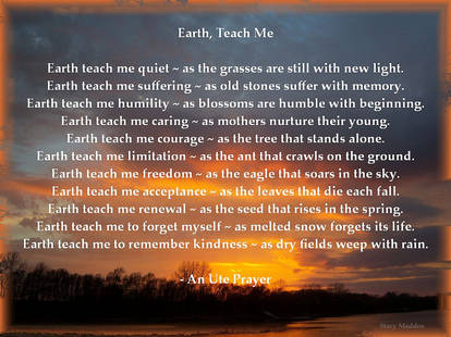Earth, Teach Me