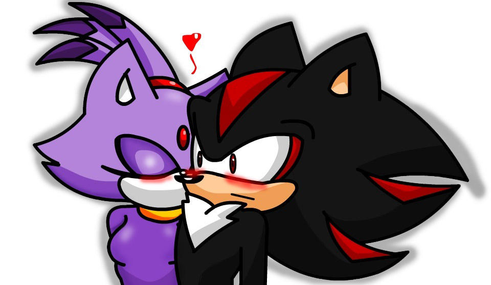 2110841 - safe, artist:soul-yagami64, character:fluttershy,  character:rainbow dash, blushing, crossover, crossover shipping, female,  kiss on the cheek, kissing, male, shadow the hedgehog, shipping, sonic the  hedgehog, sonic the hedgehog (series