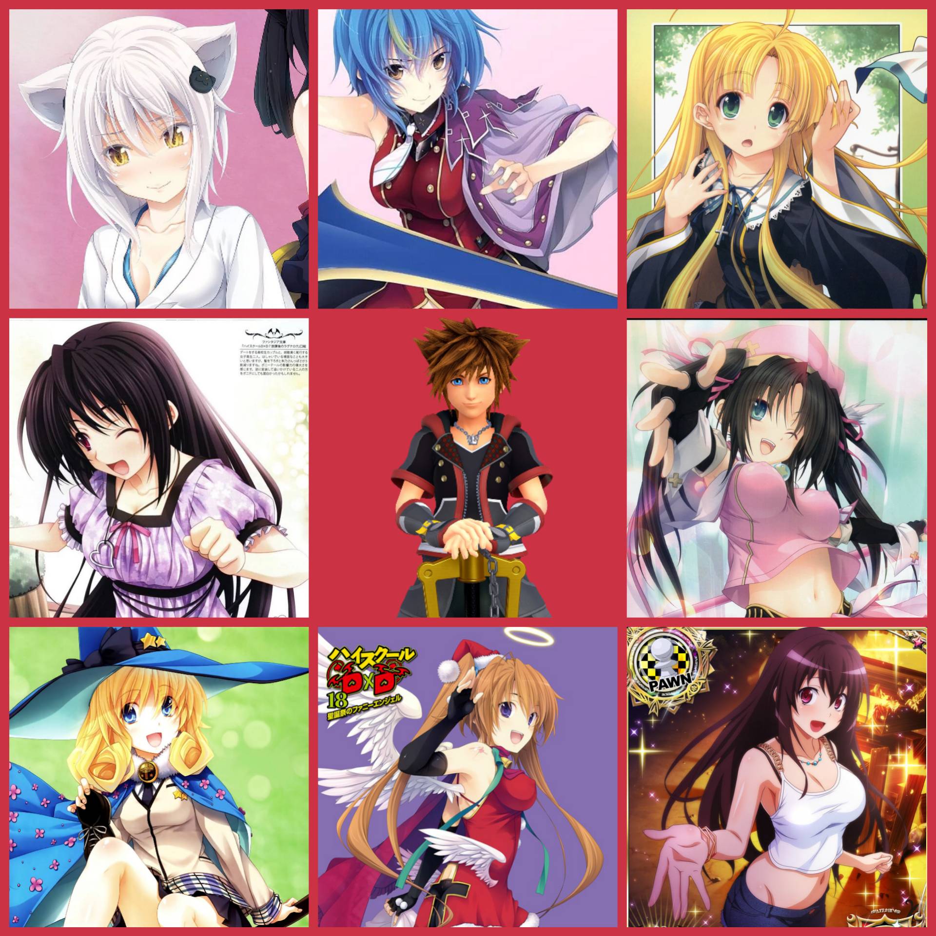How would you scale the high school DXD harem in terms of their