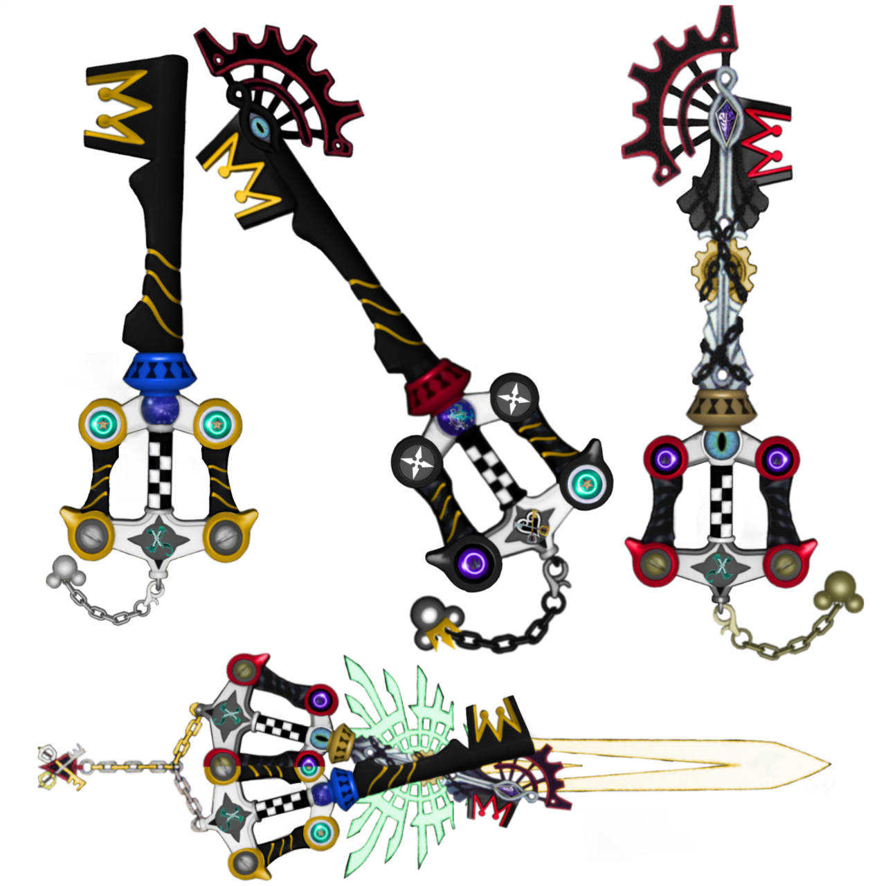 Hao Dimension-Sora's Keyblades Post Charles Battle by HaoRoku on DeviantArt