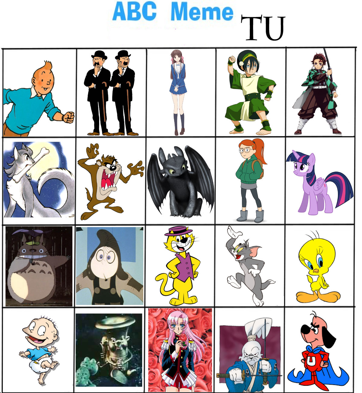 Abc Basic Meme ABC Meme TU Characters by TandP on DeviantArt