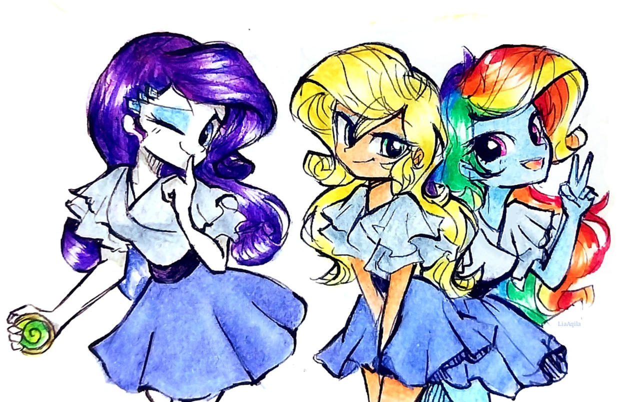 Triplet Rarity Rarity and her hypnotized Triplets by Liaaqila by hulkchloron99 on ...