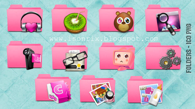 Folders pink icons