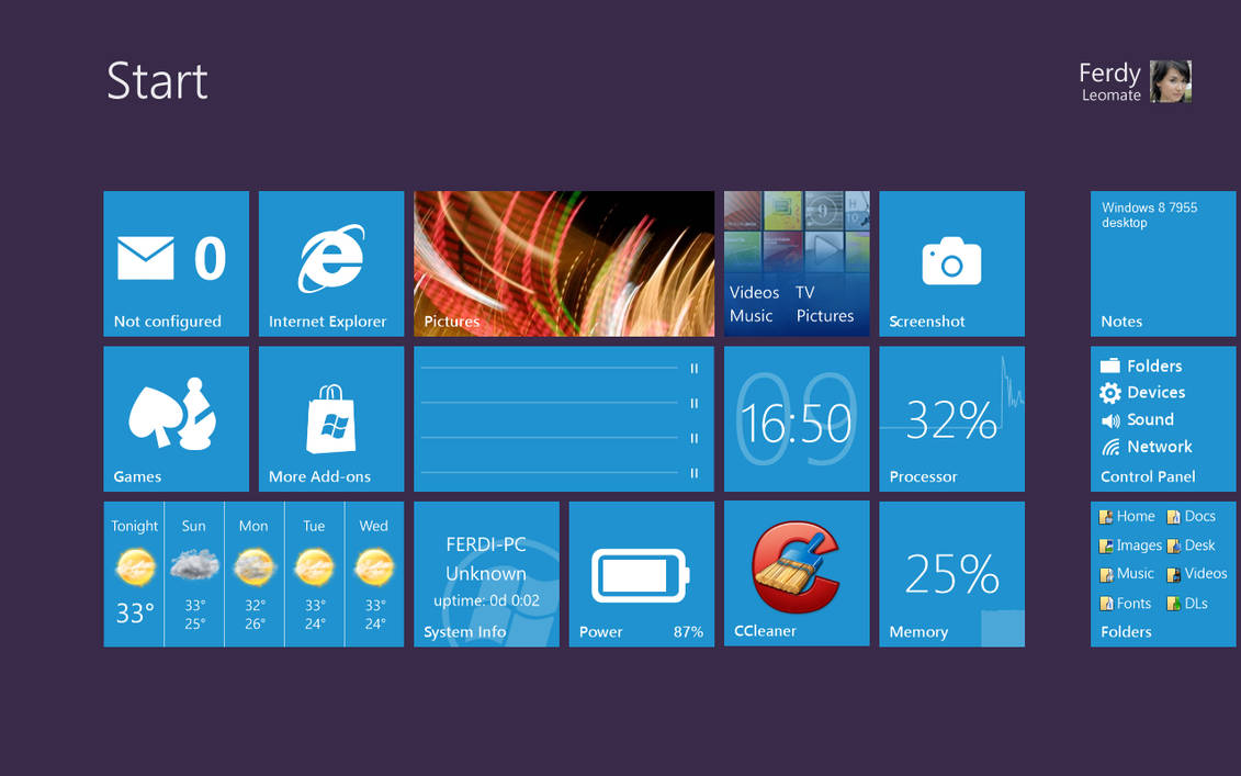 My windows 8 desktop by leomate on DeviantArt