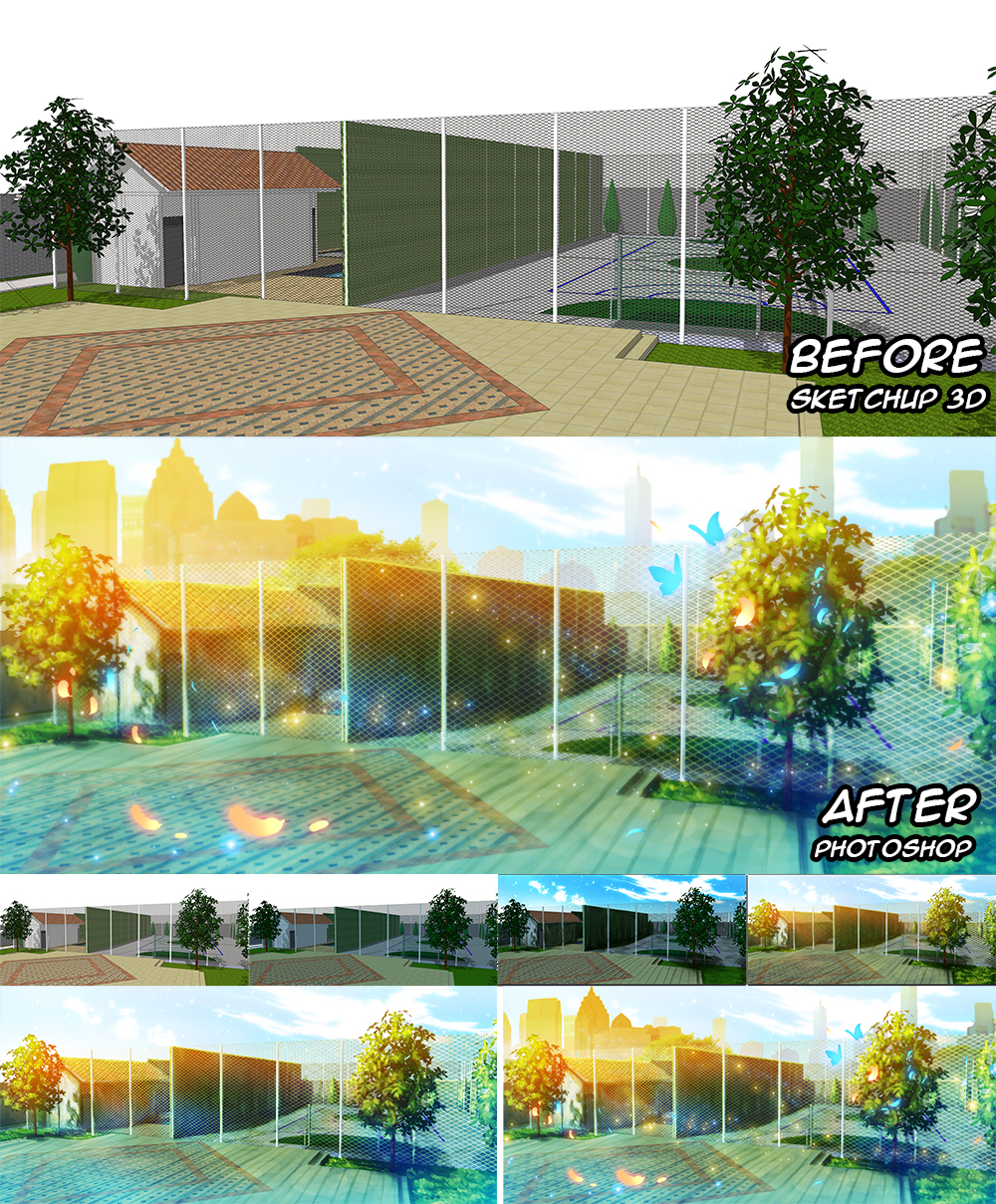 ANIME BACKGROUND FROM SKETCHUP by zeronol on DeviantArt