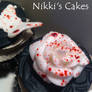 Blood Splatter Rose Cupcake