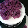 50th Birthday Purple Damask Cake 3