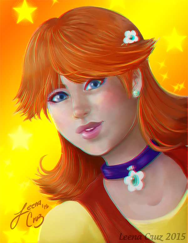 Princess Daisy as a 90s girl by LeenaCruz