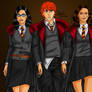 Heather Potter, Ron Weasley and Hermione Granger