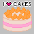 I LOVE CAKES -icon for FREE use!