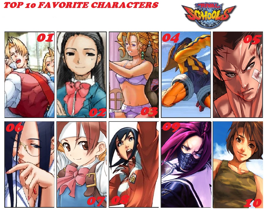 Top 10 Rival Schools Characters by DuskMindAbyss on DeviantArt