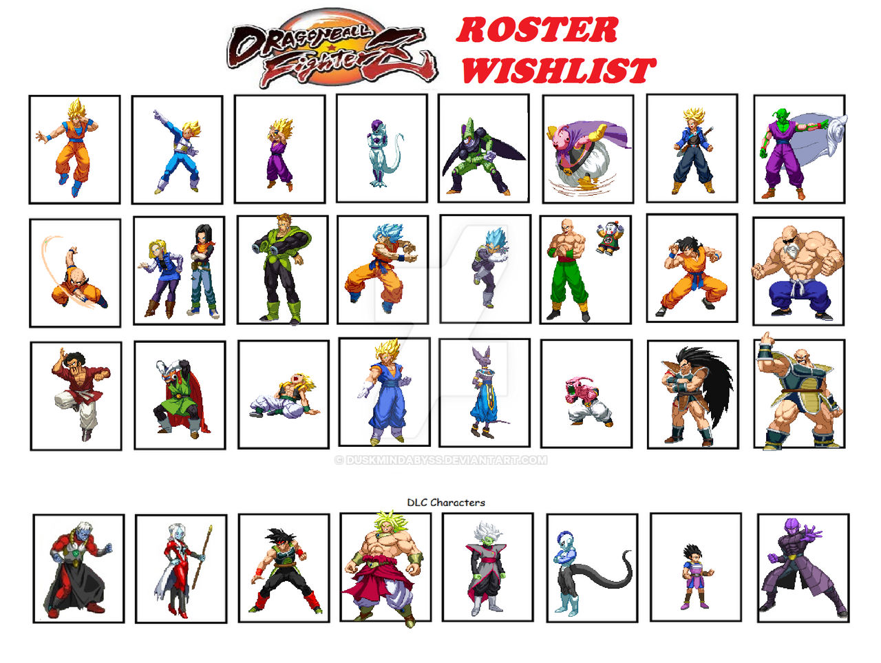 Dragon Ball Xenoverse Complete Wish List