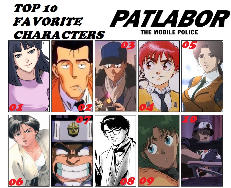 Top 10 Patlabor Characters by DuskMindAbyss on DeviantArt