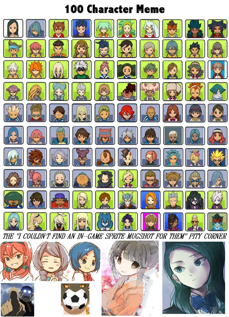 100 Characters Meme: Inazuma Eleven by DuskMindAbyss on DeviantArt