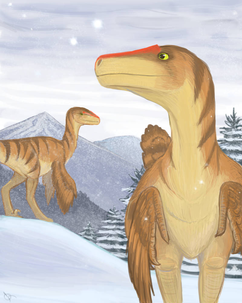 Raptors in Snow by McTalon on DeviantArt