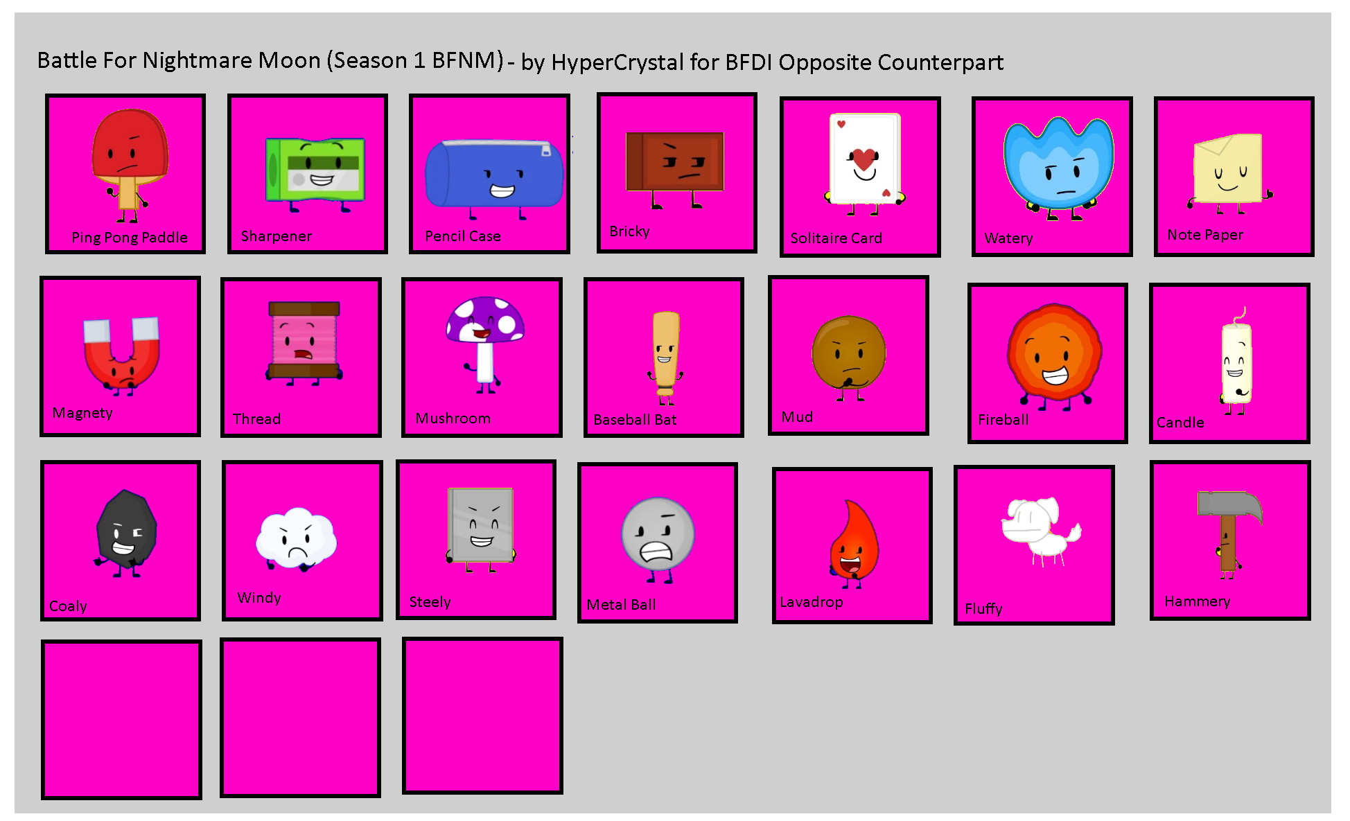 Battle For Dream Island BFDI Series - Battle For N by AbbysekALT on ...