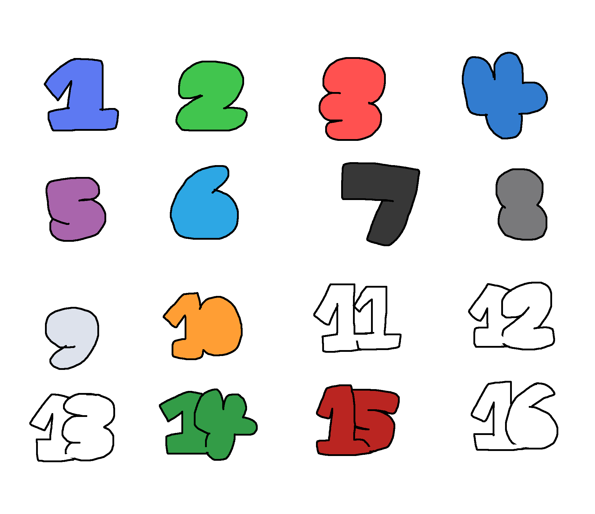 Bfdi Numbers Color Code 16 Numbers of Algebralian Colors in BFDI Series by AbbysekALT on DeviantArt