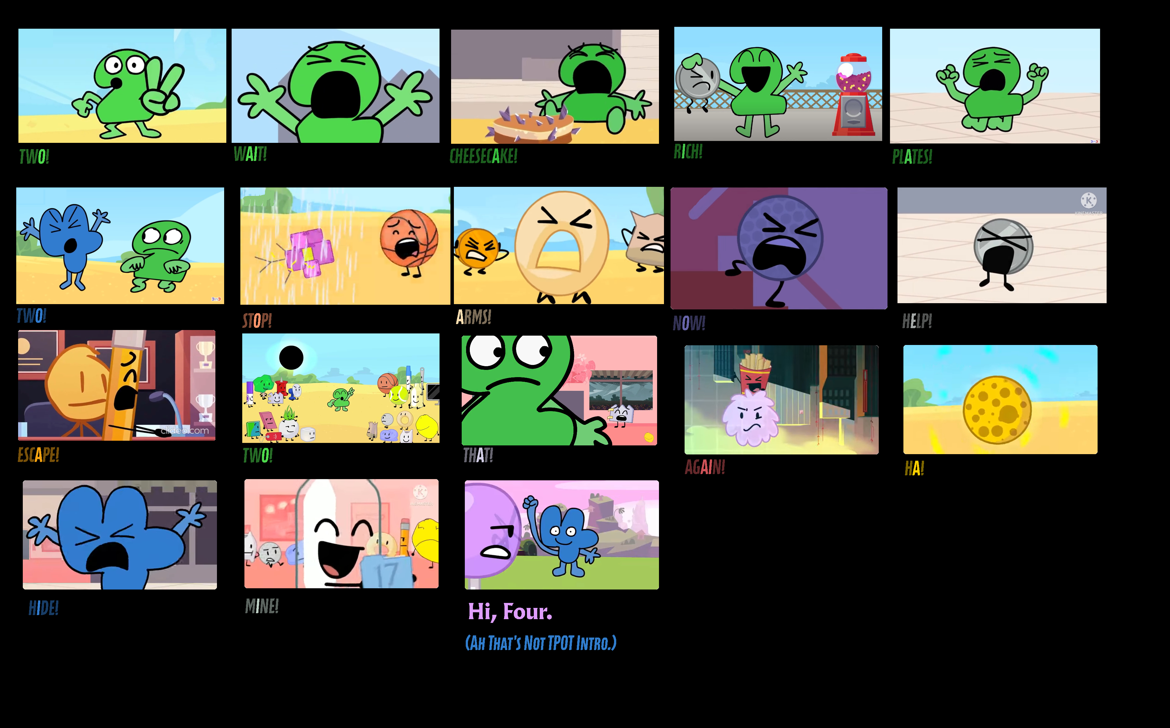 Bfdi Intro Frames BFDI TPOT Chapter 1 to Episode 18 Intro Lines 2 by AbbysekALT on DeviantArt