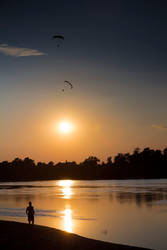 Evening on the river Oka. Russia 4