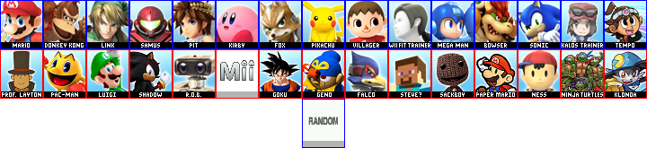 3DS Roster for SSB4 by SonicFanG7 on DeviantArt