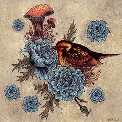 Blue Rose Bird