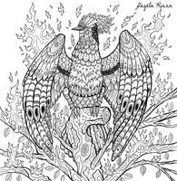 Phoenix Coloring Book Page