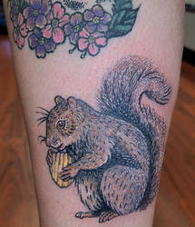 Potato Chip Squirrel Tattoo
