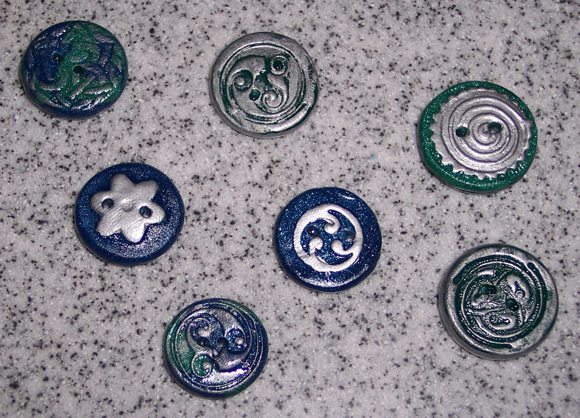 Handmade polymer buttons