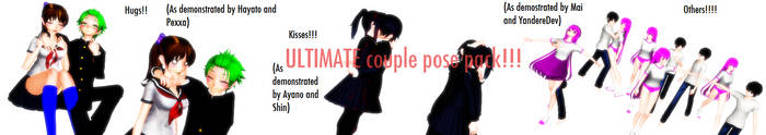 (MMD) ULTIMATE (not really) couple pose pack +DL~