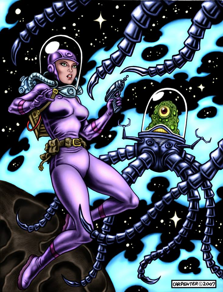 Space Lady and Aliens   5-1-13