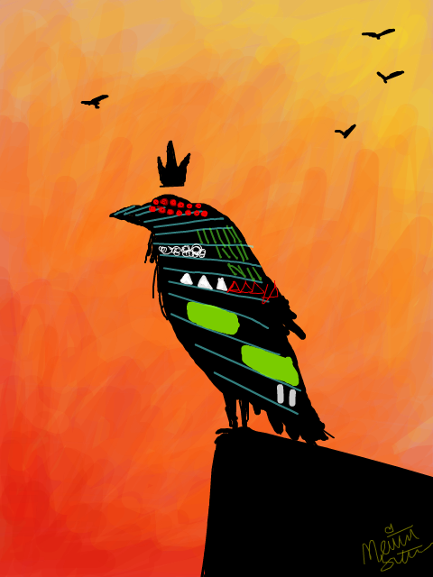 crow with crown