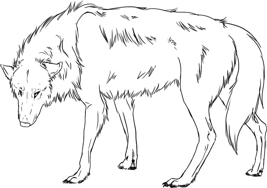Basic Wolf Lineart Free wolf lineart by linkfreak210 on DeviantArt