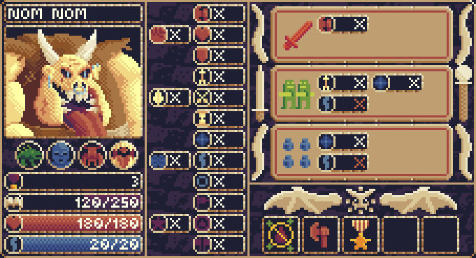 The 8 Sins: Creature's stats window by MadHatterWorkshop on DeviantArt