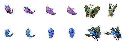 Pokemon 010-015 Inverted by narusaku4Eva23 on DeviantArt