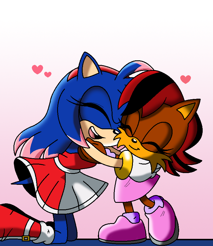 Shadow and Female Sonic kiss by PrincessShannon07 on DeviantArt