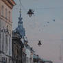 Above roofs of Krakow 03