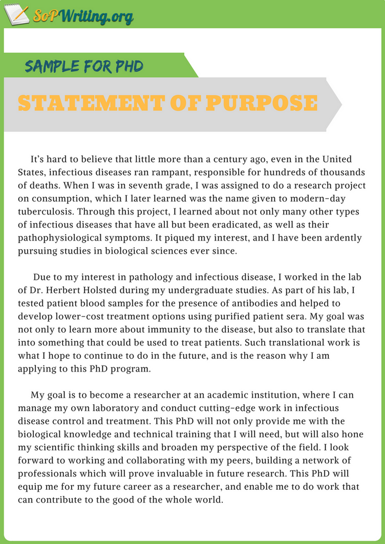 7 Successful Statement of Purpose Examples • PrepScholar GRE write a statement of purpose phd