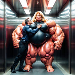 Leonardo Phoenix A gigantic muscular woman with en