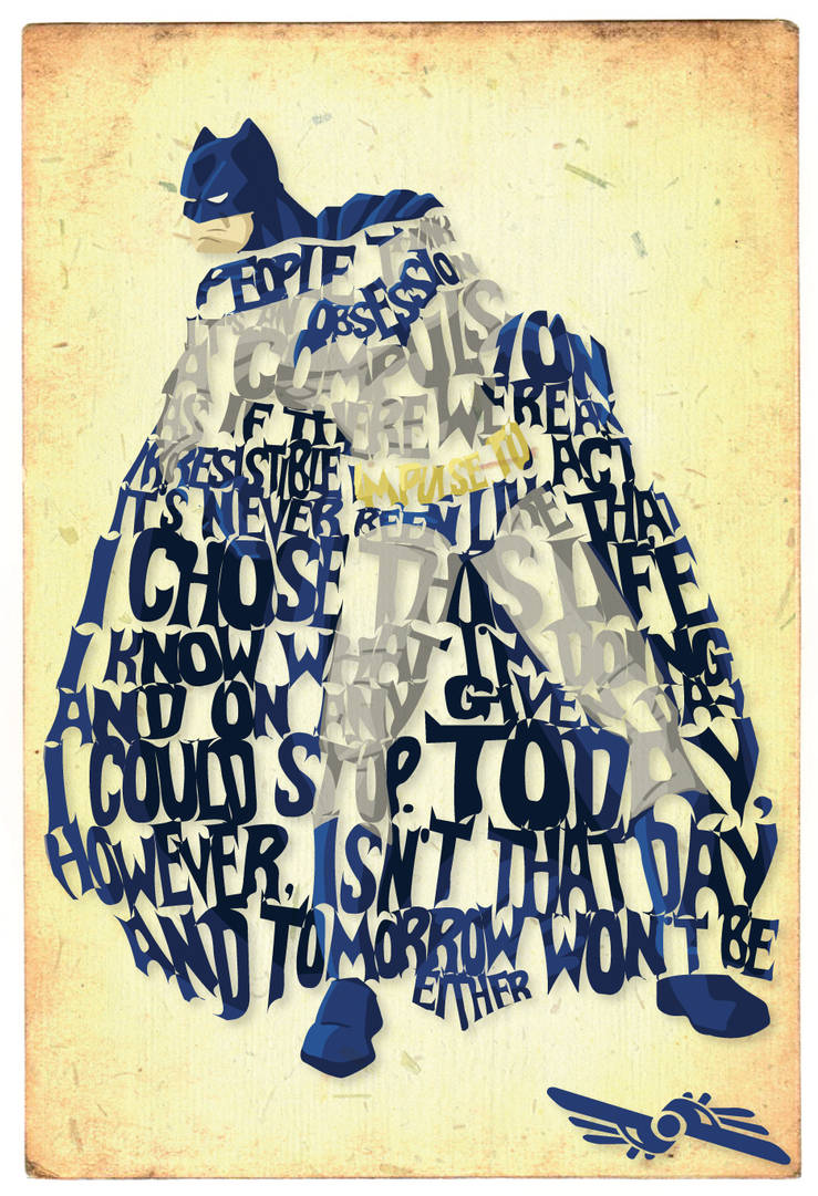 Batman In Words Batman Typography by DereckC on DeviantArt