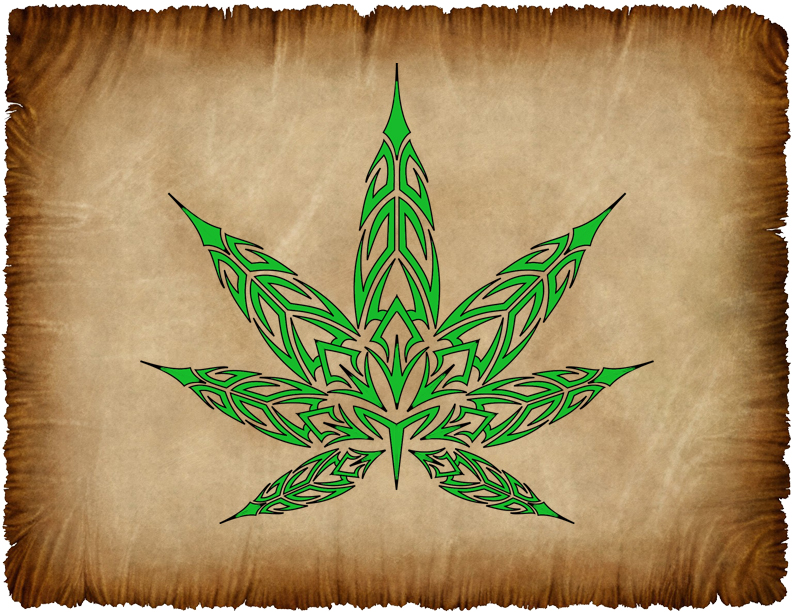 Tribal Pot Leaf