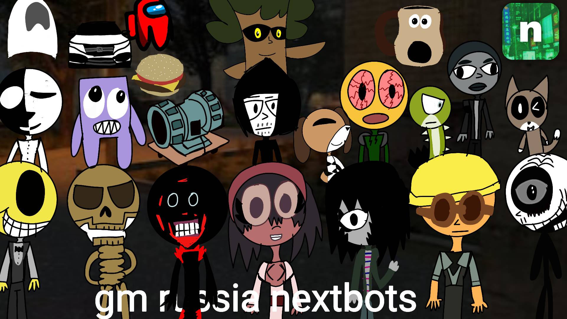 Nico's nextbots team of the letter A's by goodgirl8593 on DeviantArt