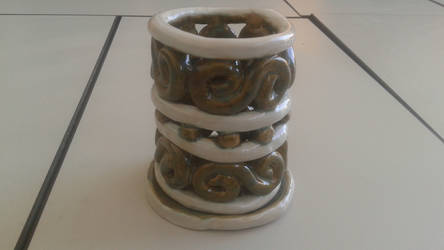 Finished Coiled Candleholder