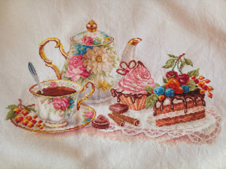 Tea time cross stitch