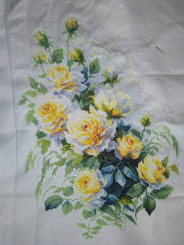 The queen of flowers cross stitch