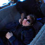 FRERARD IN A CAR