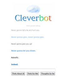 Cleverbot Moment : Rickroll'd