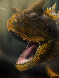 Photoshop Of The Past: Carnotaurus by The-Sad-Why