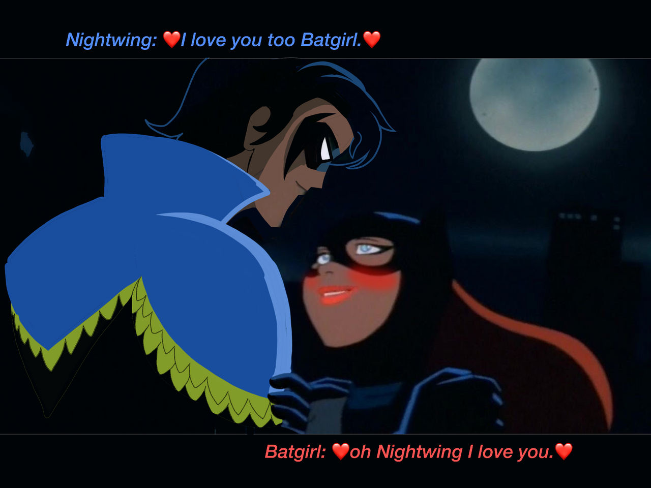 Batman the animated series - Nightwing x Batgirl by djpaint96 on DeviantArt