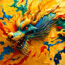 Chinese dragon colour splash