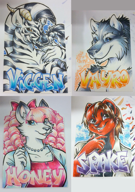 Conbadges from 2013